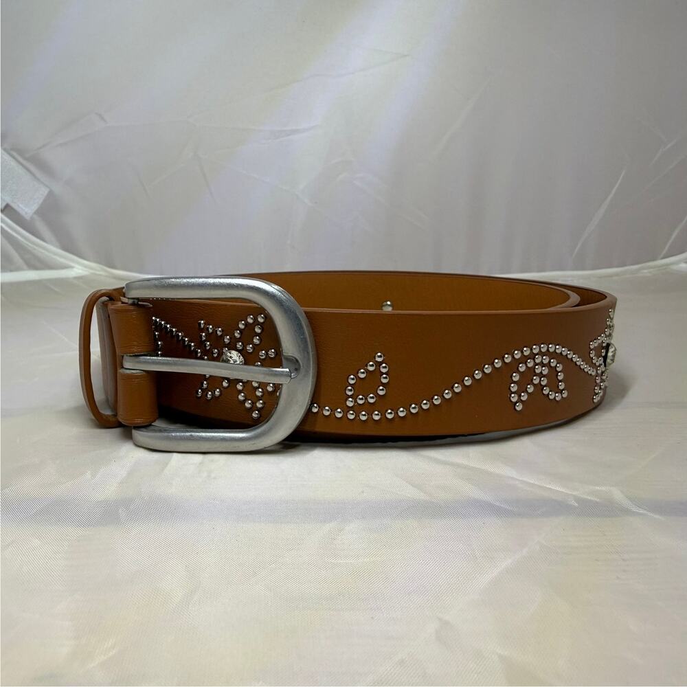 Torrid Brown Studded Rhinestone Floral Belt Size 1 Plus Size